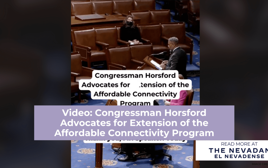 Video: Congressman Horsford Advocates for Extension of the Affordable Connectivity Program