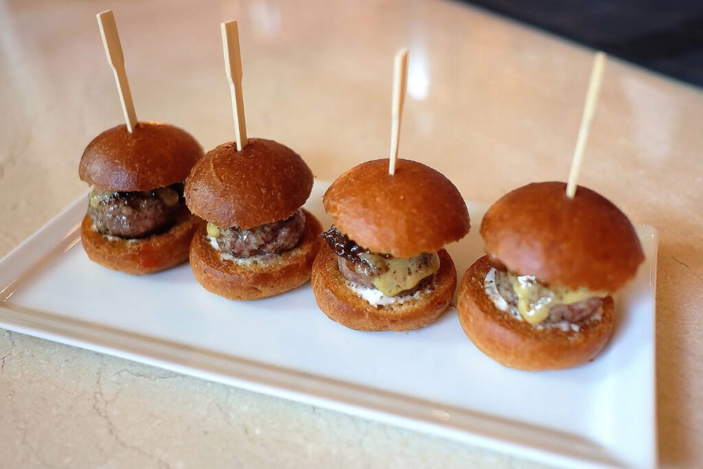 Mini Waguy and Angus Beef Sliders, one of the most famous restaurants in Las Vegas