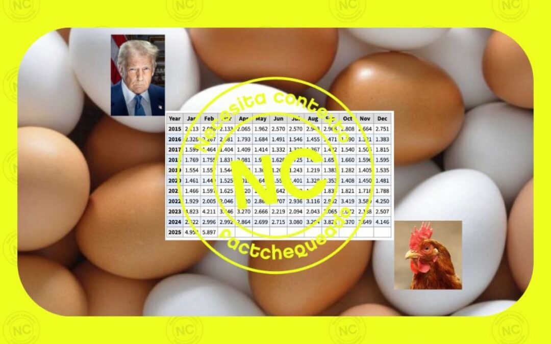 Trump afirma que el precio de huevos bajó 30%, pero solo al por mayor; en los supermercados siguen subiendo
