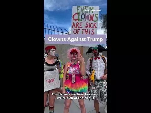 Clowns against Trump at ‘No Kings Day’ protest