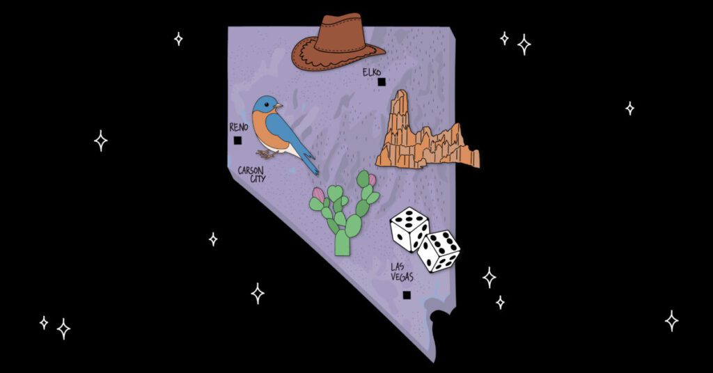 events graphic, map of nevada