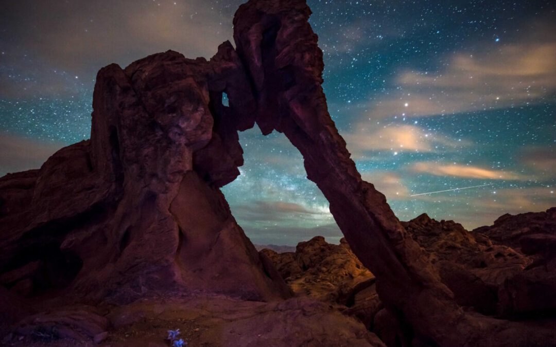 This is your sign to take a moonlit hike in Valley of Fire State Park