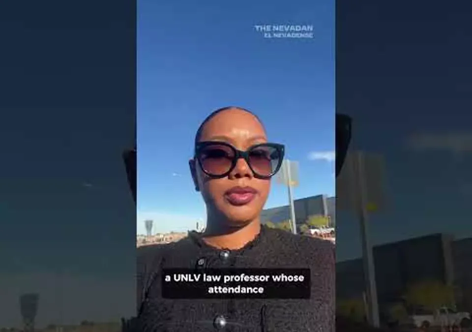 Progressive group stages funeral outside Las Vegas ICE building