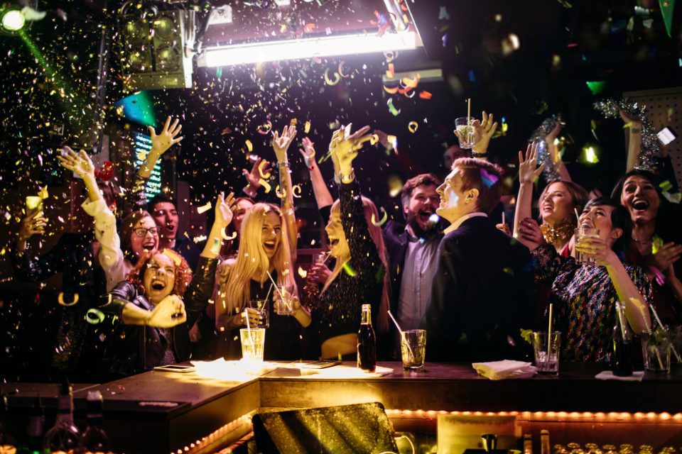 People partying at a nightclub.