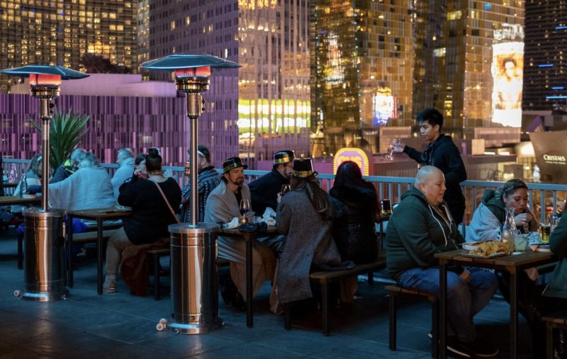 Las Vegas skyline from BrewDog's patio