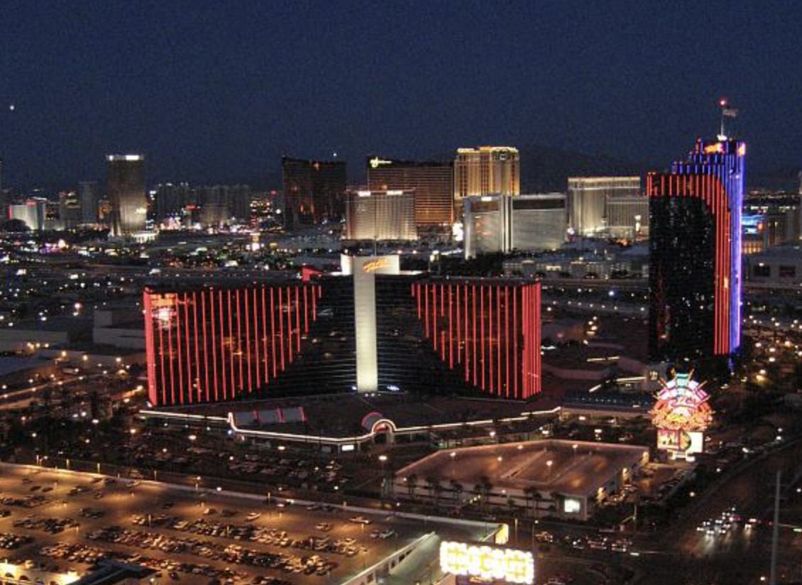 View of the Vegas strip from ghostbar