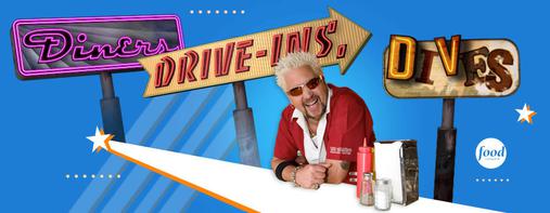 screengrab of Diners, Drive-Ins and Dives tv show intro