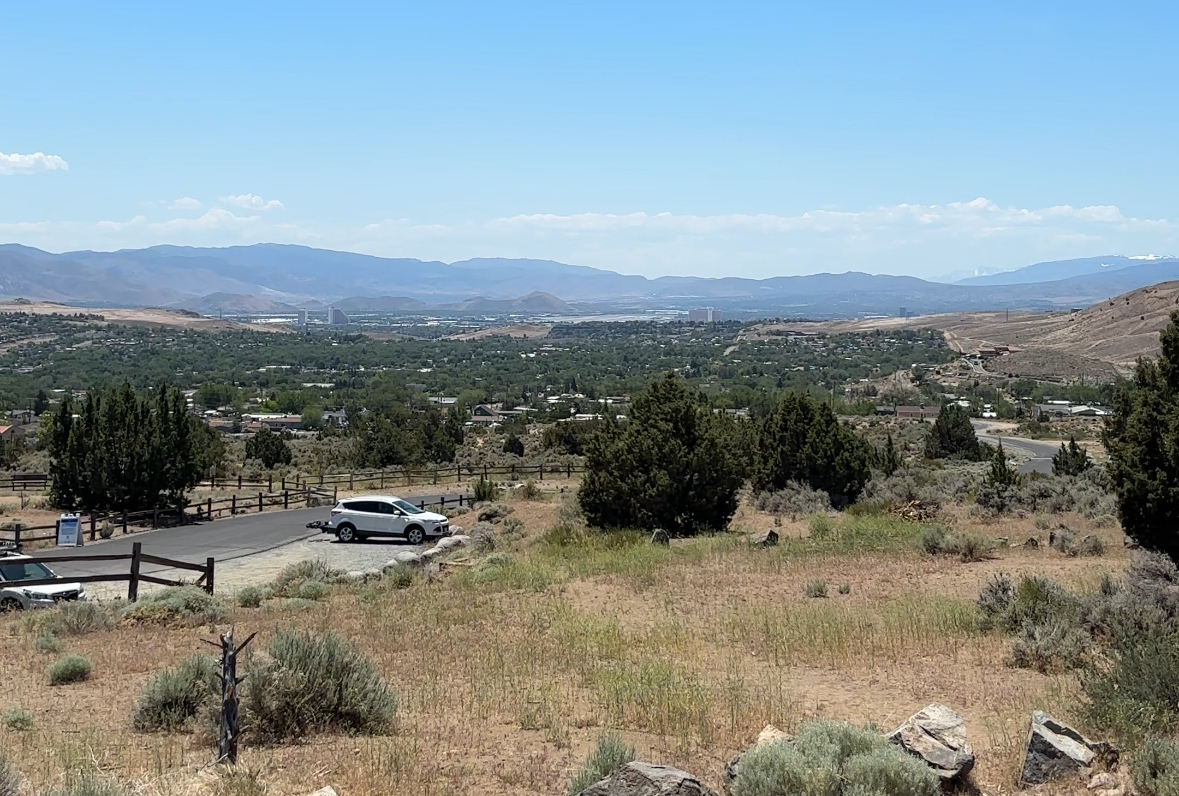View of Truckee Meadows from the Sun Valley Regional Park. 