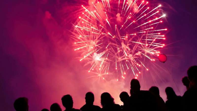 fireworks exploding in the sky