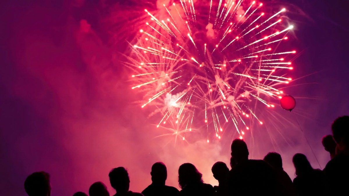 fireworks in the sky