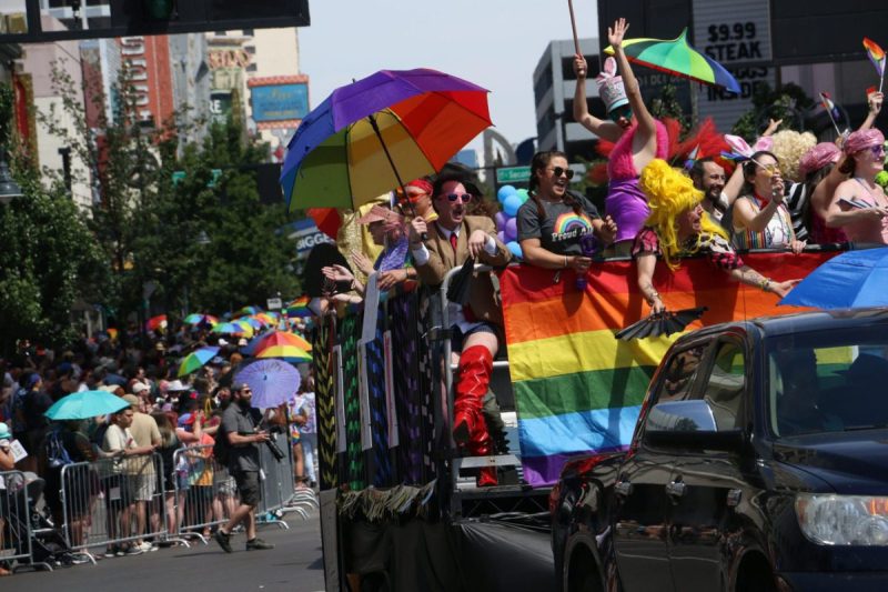 People celebrating Pride in Reno, NV.