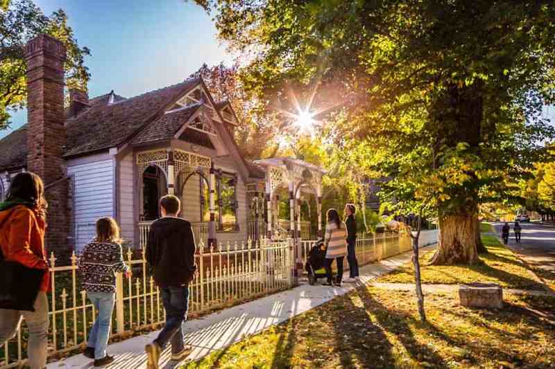 With historic buildings, Victorian architecture, and the former U.S. Mint, the 2.5-mile Kit Carson Trail is a self-guided trip back in time.