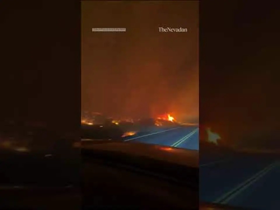 0% contained: Massive wildfire crosses CA/NV border, homes destroyed